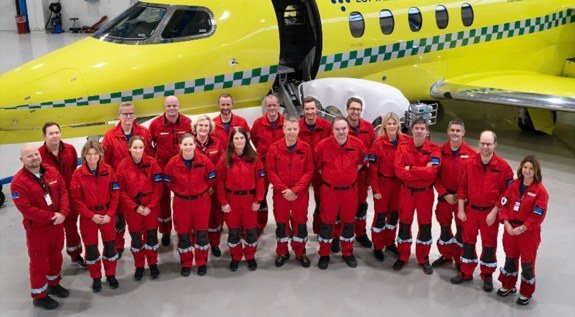 The NOJAHIP crews gathered in front of the aircraft